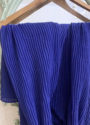 Эффектный вискозный шарф палантин гофре фиолетового цвета!!!