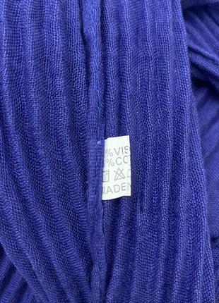 Эффектный вискозный шарф палантин гофре фиолетового цвета!!!3 фото