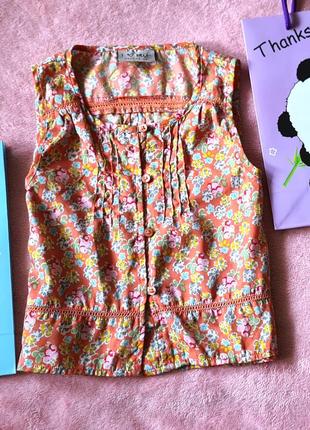 Блуза футболка в цветочный принт