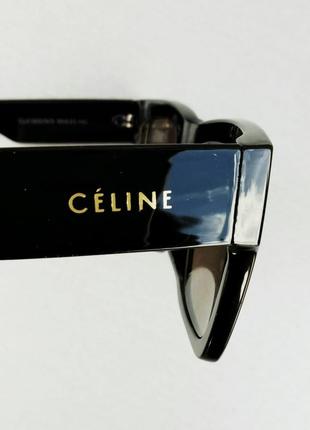 Celine очки женские солнцезащитные зеркальные голубые7 фото