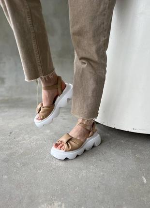 Шкіряні босоніжки сандалі з натуральної шкіри кожаные босоножки сандалии натуральная кожа5 фото