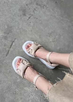 Шкіряні босоніжки сандалі з натуральної шкіри кожаные босоножки сандалии натуральная кожа7 фото