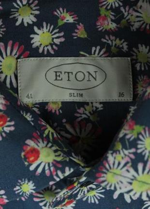 Шикарна сорочка eton floral print dress slim shirt2 фото