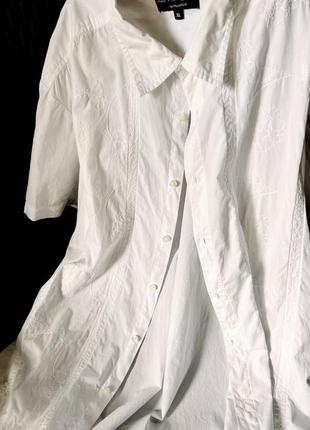 Белая рубашка, вышиванка, вышитая рубашка autograph m&amp;s