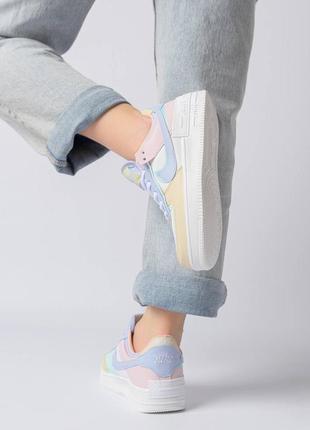 Женские кроссовки nike air force 1 shadow white sky yellow,форсы,женская обувь2 фото