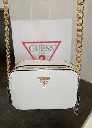 Женская сумка guess crossbody белая