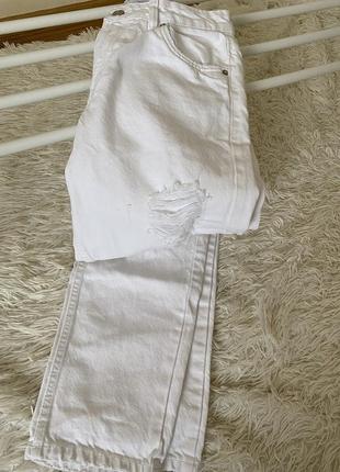 Джинси, брюки , штани білі , mom3 фото