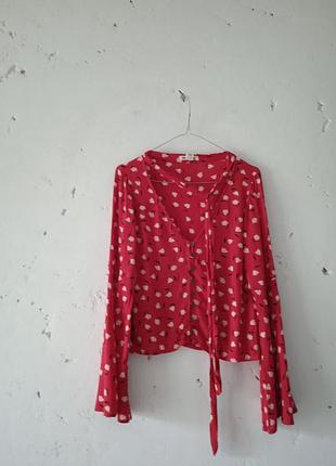 Вимкознечная эффектная блуза