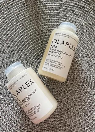 Набор olaplex no.4 и no.5 шампунь и кондиционер bond maintenance shampoo and conditioner, по 100 мл