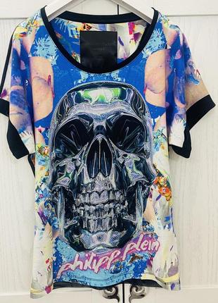 Philipp plein. очень стильная блузка, футболка . оригинал.