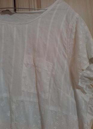 Модная хлопоковая блуза большого размера2 фото