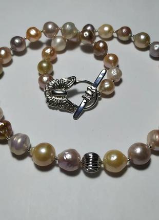 Ожерелье из натуральных барочных жемчужин