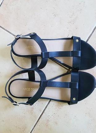 Босоножки кожаные marco tozzi