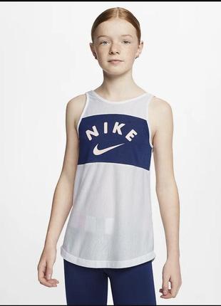 Nike g nk tank fb майка для девочки спортивная форма бег фитнес футболка
