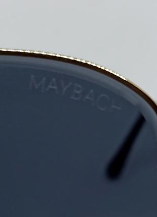 Maybach чоловічі сонцезахисні окуляри каплі чорні в золотому металі10 фото