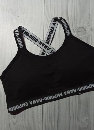 Спортивний бавовняний топ на поролоні з пуш-ап бретелями-гумками hana, підтримує топ-майка з поролоновими чашками hana 51406