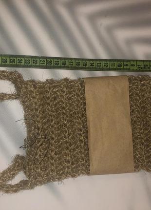Мочалка - рукавица для бани, плетеная1 фото