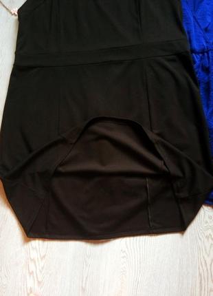 Черное фактурное платье с рукавами миди трапеция большой размер батал плюс сайз6 фото