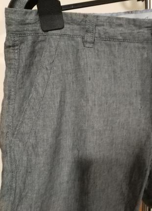 Фирменные стильные качественные натуральные брюки из льна.3 фото