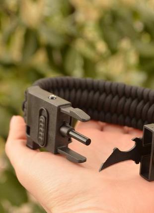 Браслет 8в1 с флагом плетения трилобит из паракорда кресало огниво свисток компас  фонарик + брелок в подарок4 фото