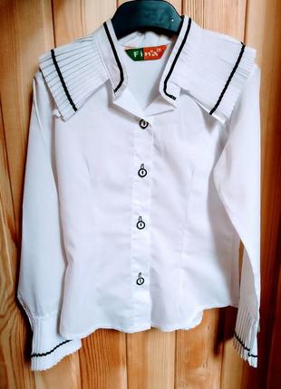 Рубашка блузка школьная 122-128