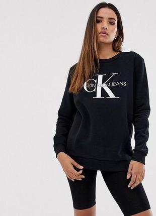 Calvin klein jeans свитшот monogram logo cиний regular fit