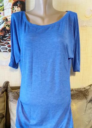 Голубая блуза туника