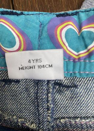 Крутецька джинсова довга юбка next 4 р ( 104 см).5 фото