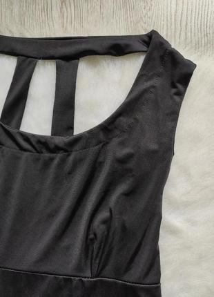 Черное асимметричное платье миди со шлейфом рюшами короткое длинное сзади5 фото