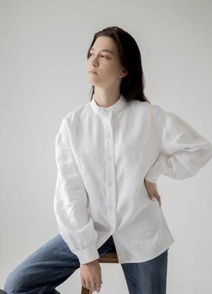 Неймовірна біла об’ємна сорочка дорогого бренду penn&ink n.y1 фото