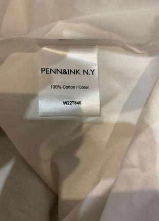 Неймовірна біла об’ємна сорочка дорогого бренду penn&ink n.y7 фото