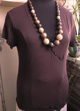 Футболка вискоза коньячного цвета