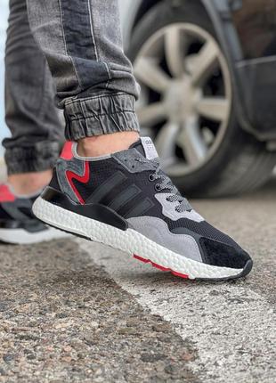 Sale! кроссовки мужские adidas nite jogger boost 3m черные7 фото