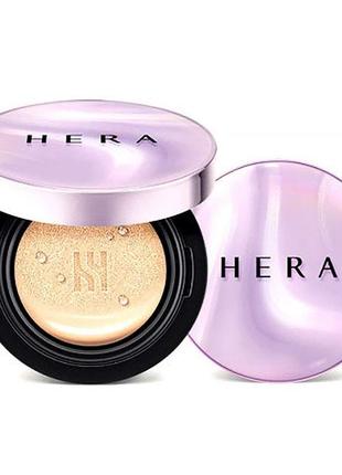 Зволожуючий кушон с запаской hera uv mist cushion cover + refill spf50+/pa++, оттенок с21 vanilla co