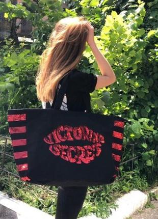 Victoria's secret велика сумка з паєтками вікторія сікрет оригінал нова