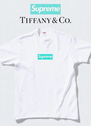 Футболка supreme tiffany & co. box logo tee