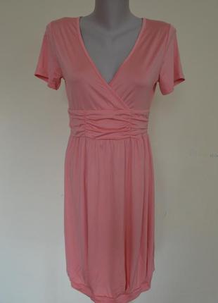 Супер красивое трикотажное платье розового цвета котон 62 %2 фото