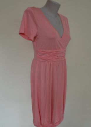 Супер красивое трикотажное платье розового цвета котон 62 %4 фото