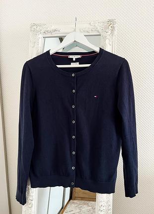 Светр tommy hilfiger джемпер на ґудзики tommy hilfiger синя кофта на ґудзики . кардиган tommy hilfiger l оригінал кофта синя