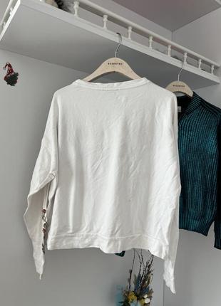 Белый свитер свитшот с вышивкой asos5 фото