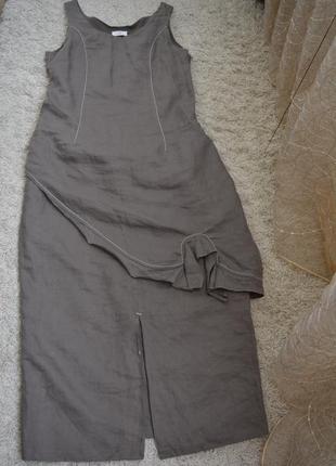 Натуральне моделюче плаття, льон, асиметрія, crea concept, багатошаровість