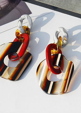 Стильні сережки ланки