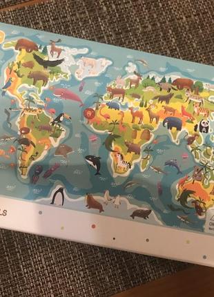 Картонные пазлы «карта мира», dodo. 80 элементов.2 фото