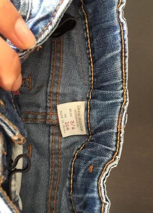 Джинсы на девочку zara 3/4 г3 фото