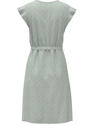 Мятное кэжуал платье на запах esmara с цветочным принтом3 фото