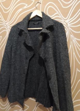 Женский серый шерстяной пиджак james lakeland размер 445 фото