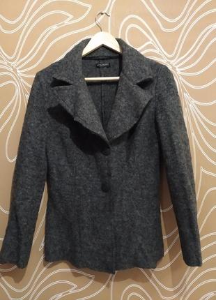 Женский серый шерстяной пиджак james lakeland размер 44