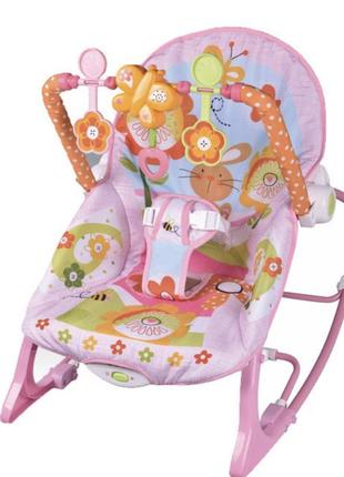 Детское масажное кресло-качалка, шезлонг ibaby