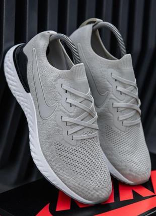 Мужские кроссовки nike epic react grey / smb2 фото