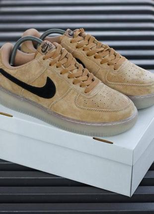 Мужские кроссовки nike air force low luxury suede / smb2 фото